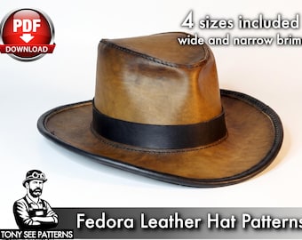 Leather Fedora Hat Pattern: DIY Crafting Guide (PDF & Video)