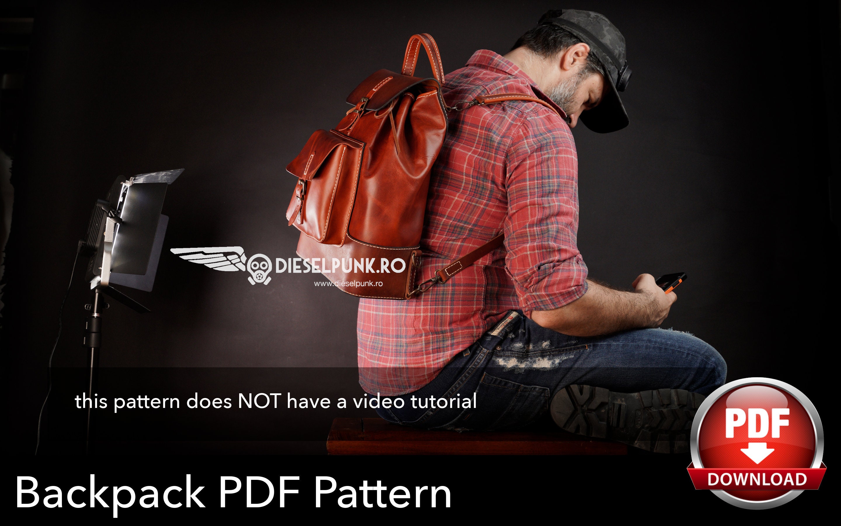 The D-Konstrukt Backpack - Backpack Pattern - Leather DIY - Pdf Download