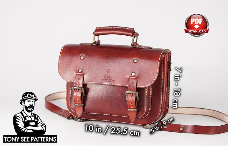 Messenger Bag Pattern: DIY Leather with Video Tutorial image 5