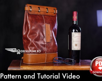 Backpack Pattern - Leather DIY - Pdf Download  - Video Tutorial