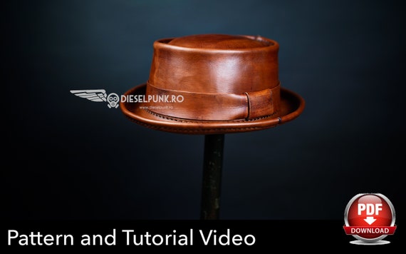 Pork Pie Hat Pattern - Leather Hat Pattern - Pdf Download - Video Tutorial