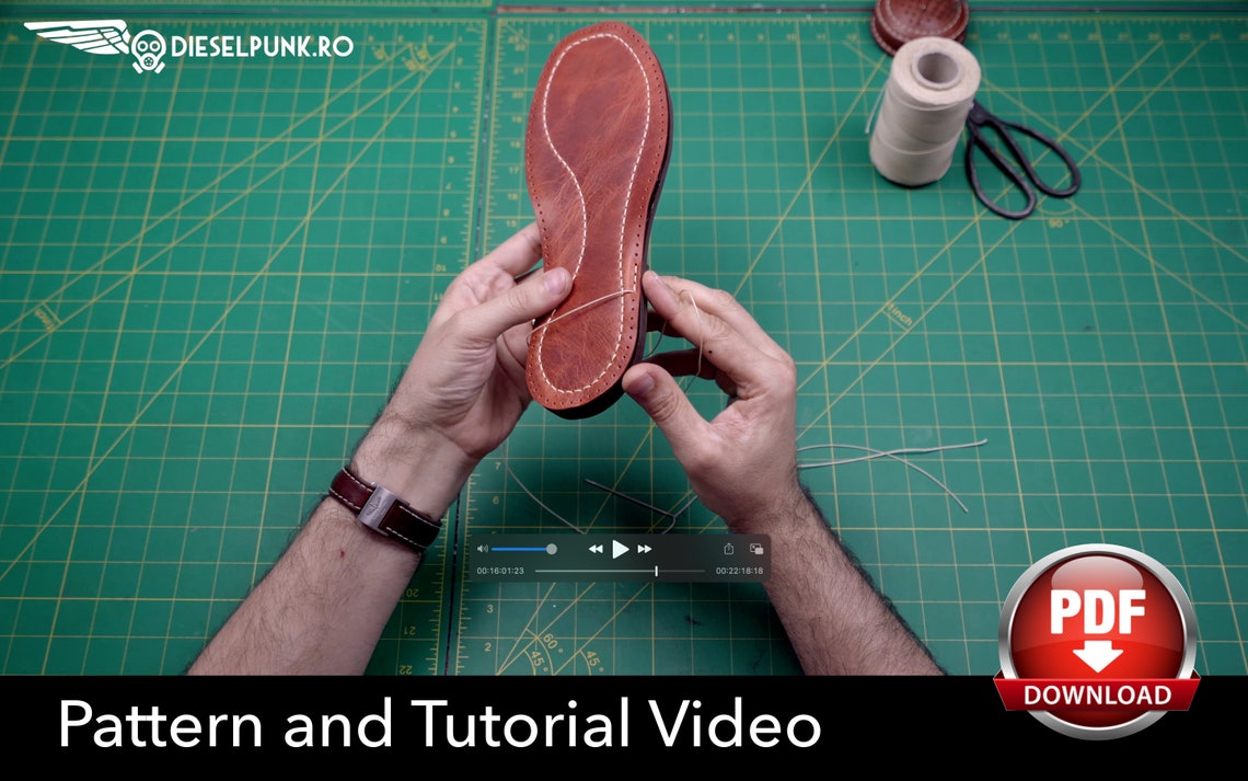 Flip Flops Pattern Leather DIY Pdf Download Sandals | Etsy