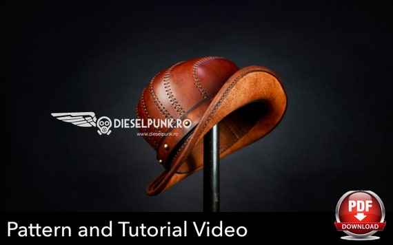 Bowler Hat Pattern - Leather Hat Pattern - Pdf Download - Video Tutorial