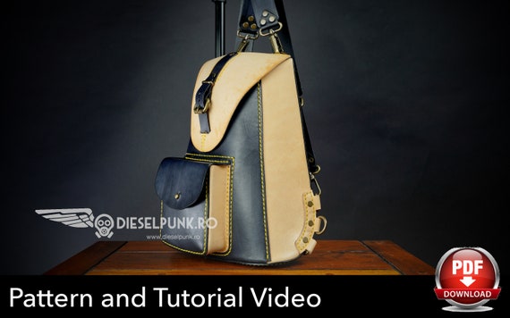 Backpack Pattern - Leather DIY - Pdf Download  - Video Tutorial