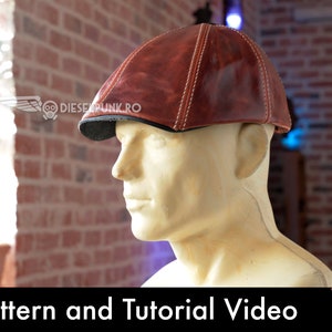 Flat Cap PATTERN Peaky Blinders Hat Duckbill Cap Pattern Video Tutorial image 1