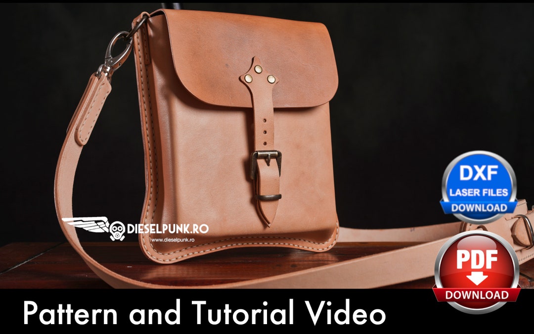 Leather Messenger Bag Pattern: DIY Sewing Template (PDF + Video) - Etsy
