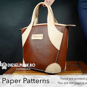 Leather Bag Pattern - Printed Paper Patterns - Leather DIY - The Monte Carlo Bag - Video Tutorial