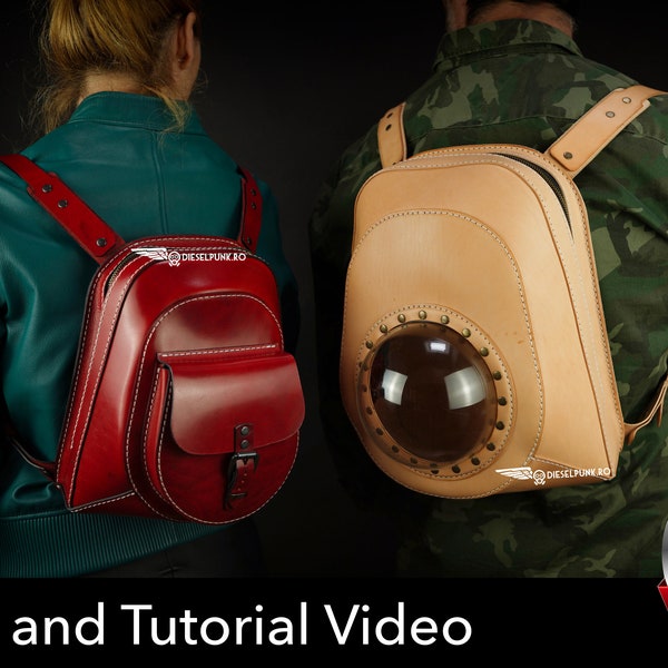 Backpack Pattern - Pdf Download - Leather DIY - Pet Carrier Backpack - Video Tutorial