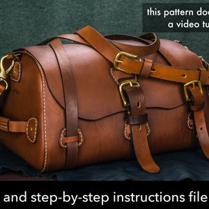 Bag Pattern - Leather DIY - Pdf Download - Carry on Bag Pattern