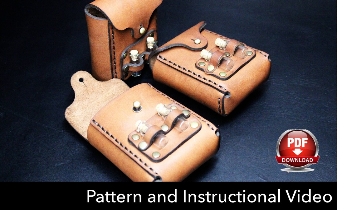 Pouch Pattern Leather DIY Pdf Download Video Tutorial - Etsy