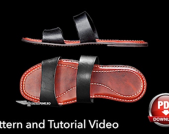 Leather Flip Flop Pattern: DIY Sandal Template (PDF) with Video Tutorial