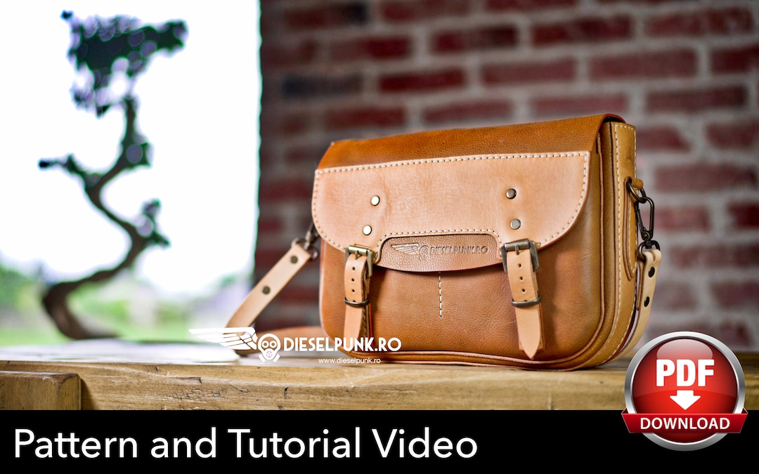 Leather Messenger Bag Pattern - Easy DIY PDF With Video Tutorial - Etsy