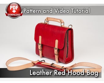Red Hood Leather Bag Pattern: DIY Messenger with Video Tutorial