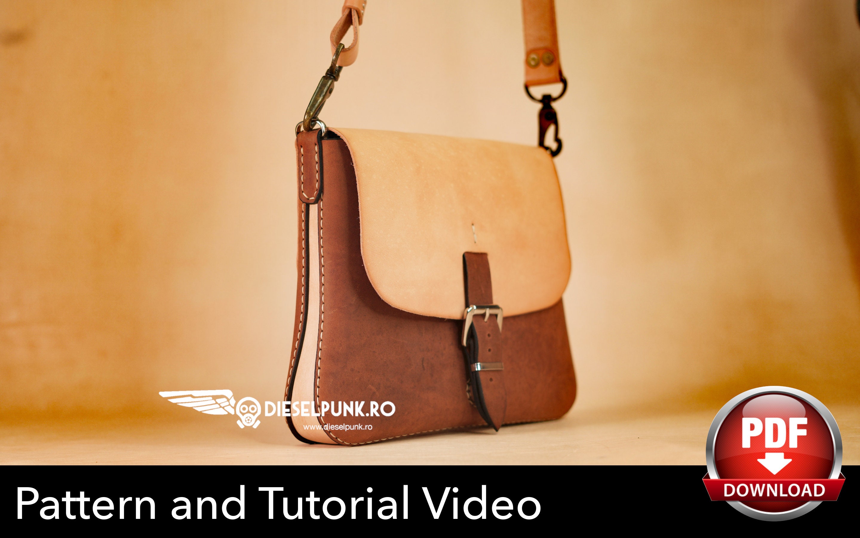 Ladies Purse Pattern Bag Pattern Leather DIY Pdf Download