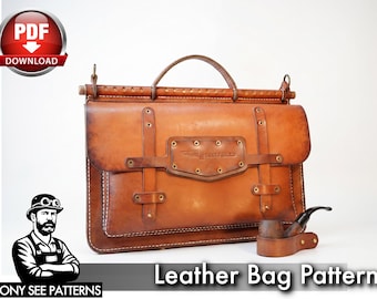 Leder Aktentasche Muster Tasche DIY Laptop Template (PDF Download)