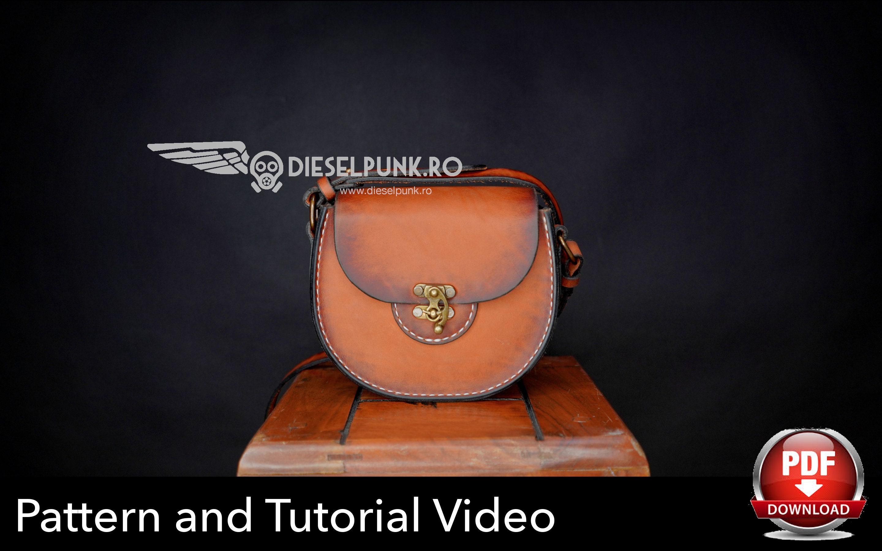 Ladies Purse Pattern Bag Pattern Leather DIY Pdf Download
