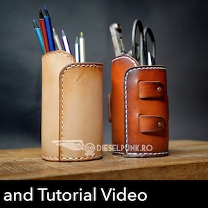 Mönster för läderkopp: Digital PDF och videohandledning (direktnedladdning)