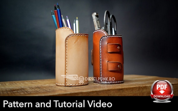 Leather Cup Pattern - Leather DIY - Pdf Download  - Video Tutorial