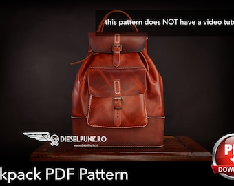 The D-Konstrukt Backpack - Backpack Pattern - Leather DIY - Pdf Download