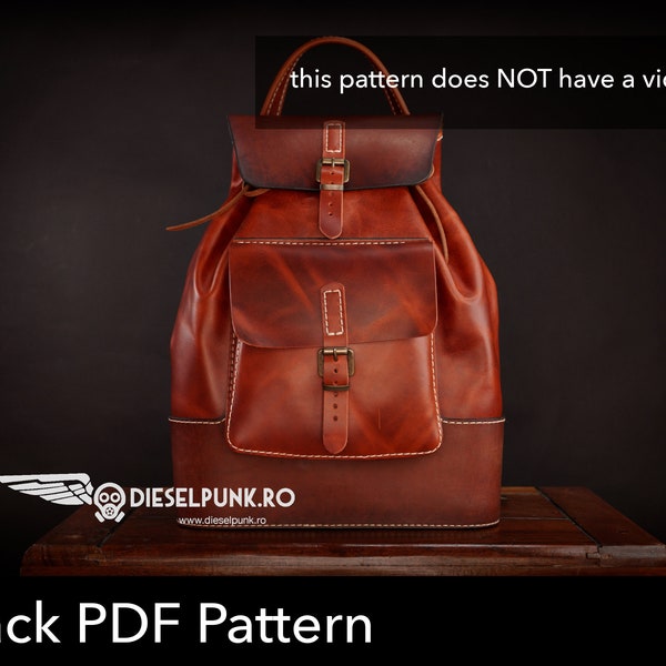 The D-Konstrukt Backpack - Backpack Pattern - Leather DIY - Pdf Download