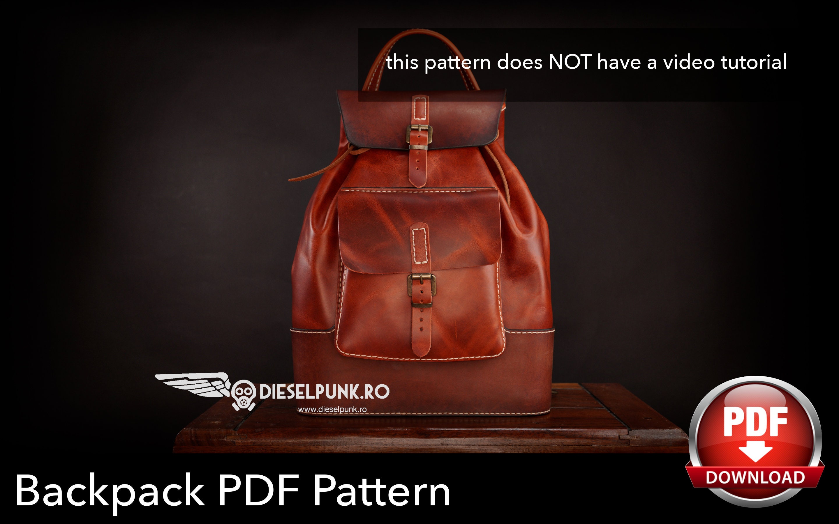 The D-Konstrukt Backpack - Backpack Pattern - Leather DIY - Pdf Download