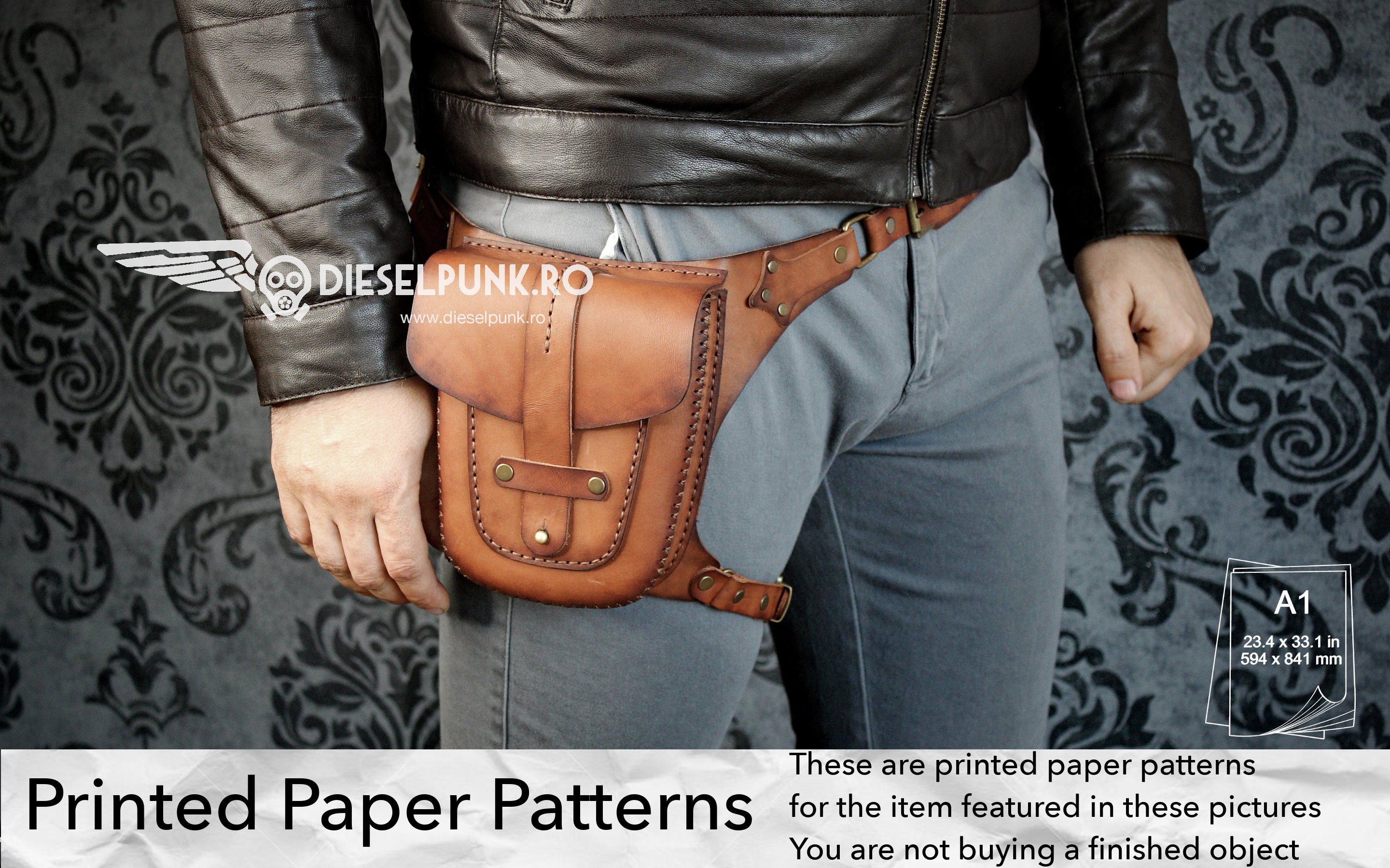 Multi-Pocket Leather Purse Waist Bag Hip Bag City Pouch [NAROO Sideflip]