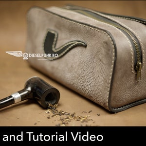 Dopp Kit Pattern - Toiletry Bag Pattern - Leather DIY - Pdf Download - Leather Pattern - Groomsmen Bag Pattern - Leather Bag Template