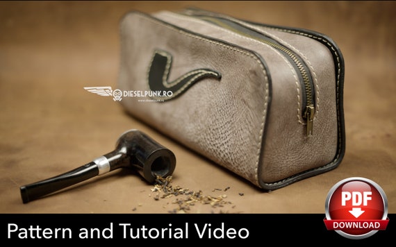 Dopp Kit Pattern - Toiletry Bag Pattern - Leather DIY - Pdf Download - Leather Pattern - Groomsmen Bag Pattern - Leather Bag Template