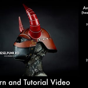 Viking Helmet Pattern: Leather Cosplay Design - PDF Download image 5