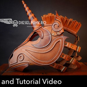 Unicorn Mask Pattern - DIY Mask - Pdf Download - Pony Hood Pattern - Halloween Mask DIY