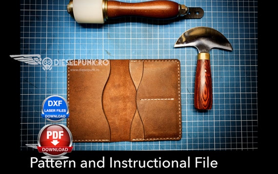 Passport Case Pattern - Leather DIY - Pdf Download - Passport Case Template