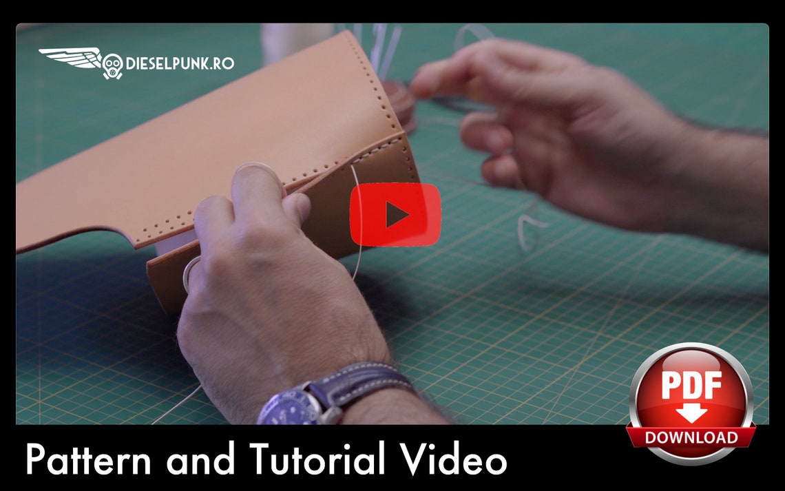 Small Leather Bags Pattern Pattern Set Leather DIY Pdf Etsy