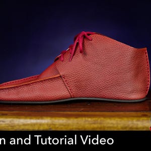 Leather Moccasins Pattern: DIY Loafers Template (PDF) with Video Tutorial image 4