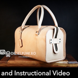 Patron de sac - Cuir DIY - Téléchargement pdf - Sac week-end - Tutoriel vidéo