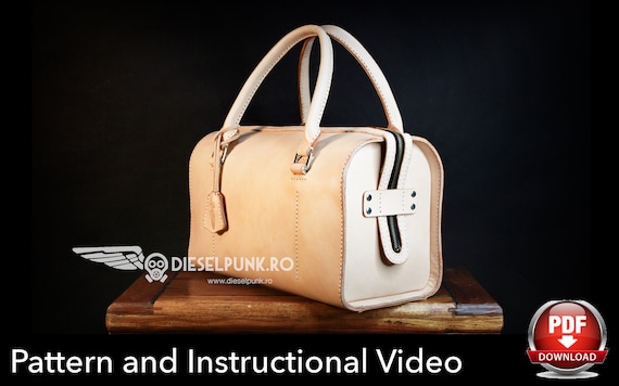 Bag Pattern - Leather DIY - Pdf Download - Weekender Bag - Video Tutorial