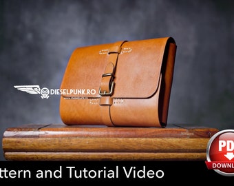 Leather Tool Pouch Pattern - Pdf Download - Leather DIY - Pipe Pouch - Video Tutorial