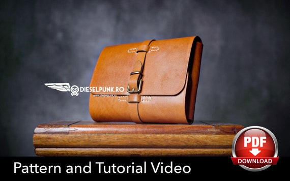 Leather Tool Pouch Pattern - Pdf Download - Leather DIY - Pipe Pouch - Video Tutorial