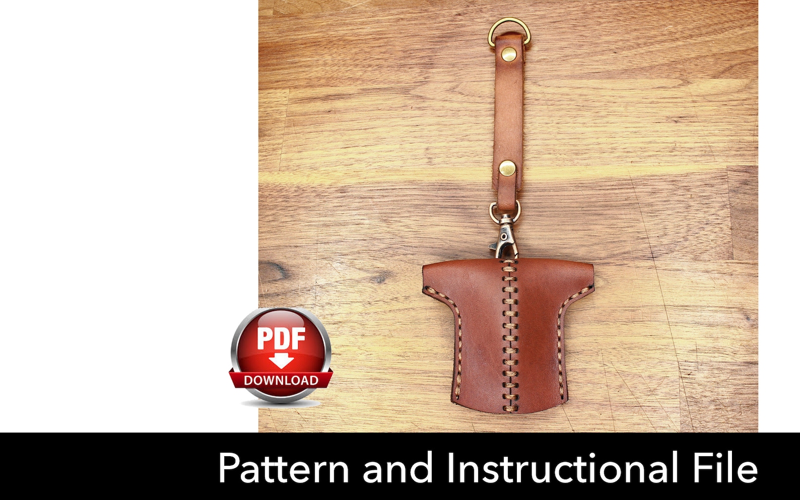 Key Holder Pattern Leather DIY Pdf Download Key Fob Etsy
