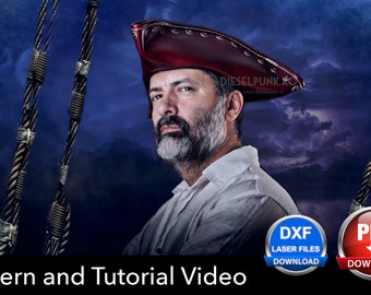Pirate Hat PATTERN - DIY Hat - Pdf Download - Video Tutorial