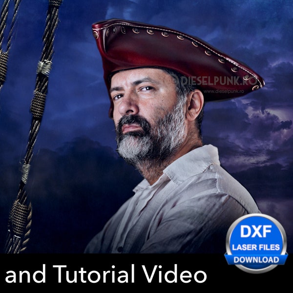 Leather Pirate Hat Pattern, Tricorn Style (PDF with Video Guide)