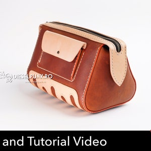 Leather Dopp Kit Pattern: DIY Toiletry Bag Template (PDF Download)