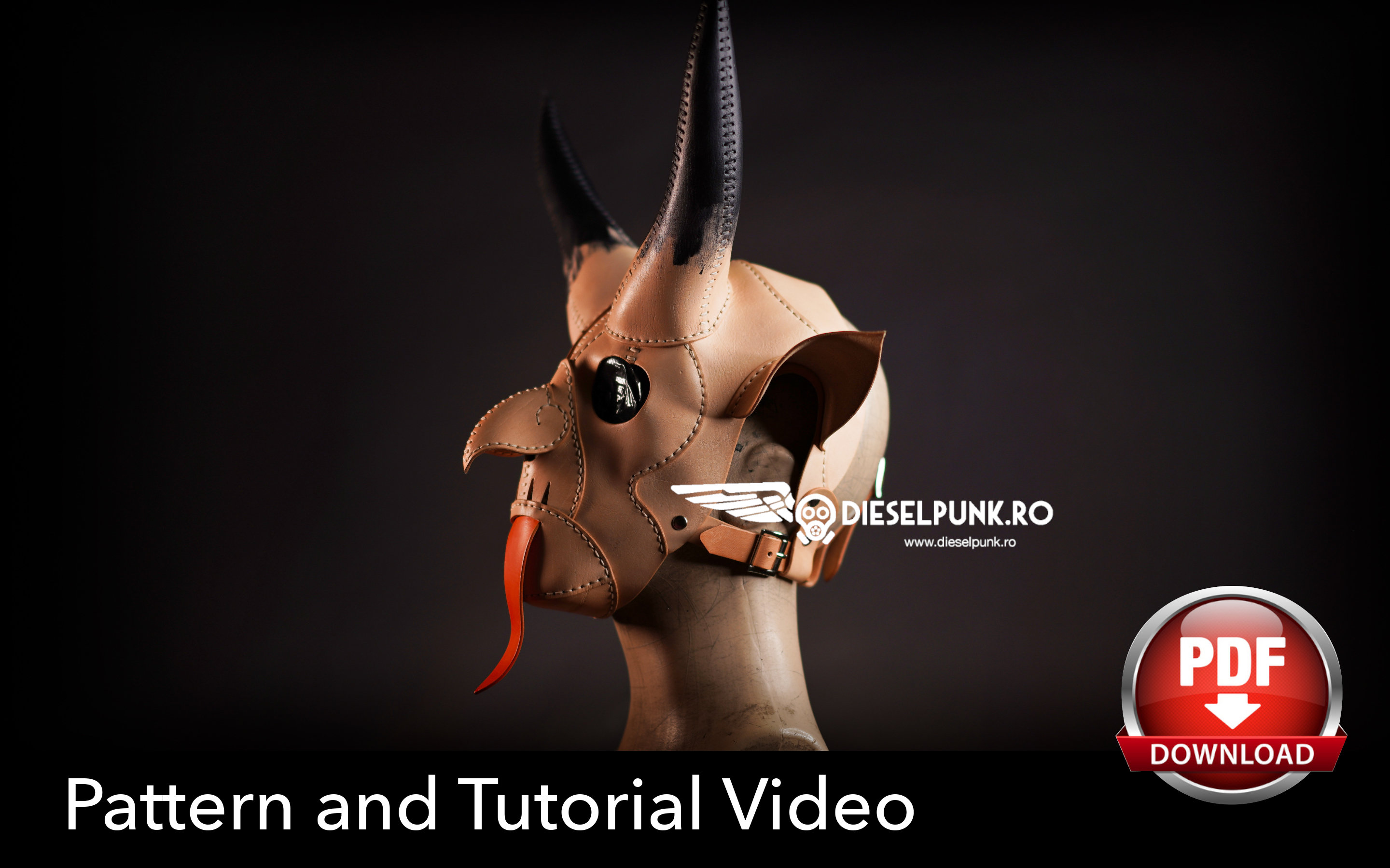 Krampus Mask Pattern Devil Mask DIY Pdf Download Video Tutorial