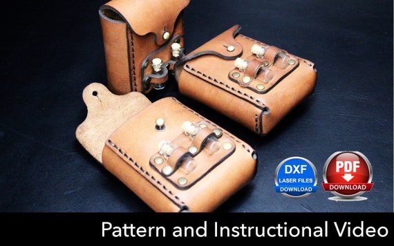 Pouch Pattern - Leather DIY - Pdf Download  - Video Tutorial