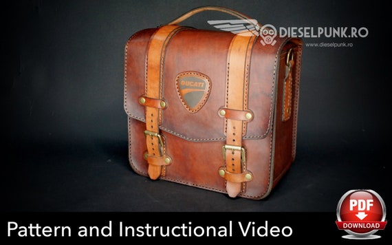 Bag Pattern - Leather DIY - Pdf Download - Leather Bag - Video Tutorial