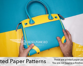 Leather Bag Pattern - Printed Paper Patterns - Leather DIY - The Bee&Why Bag - Video Tutorial