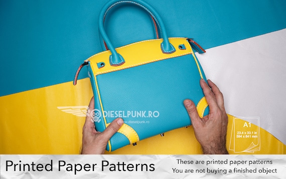 Leather Bag Pattern - Printed Paper Patterns - Leather DIY - The Bee&Why Bag - Video Tutorial