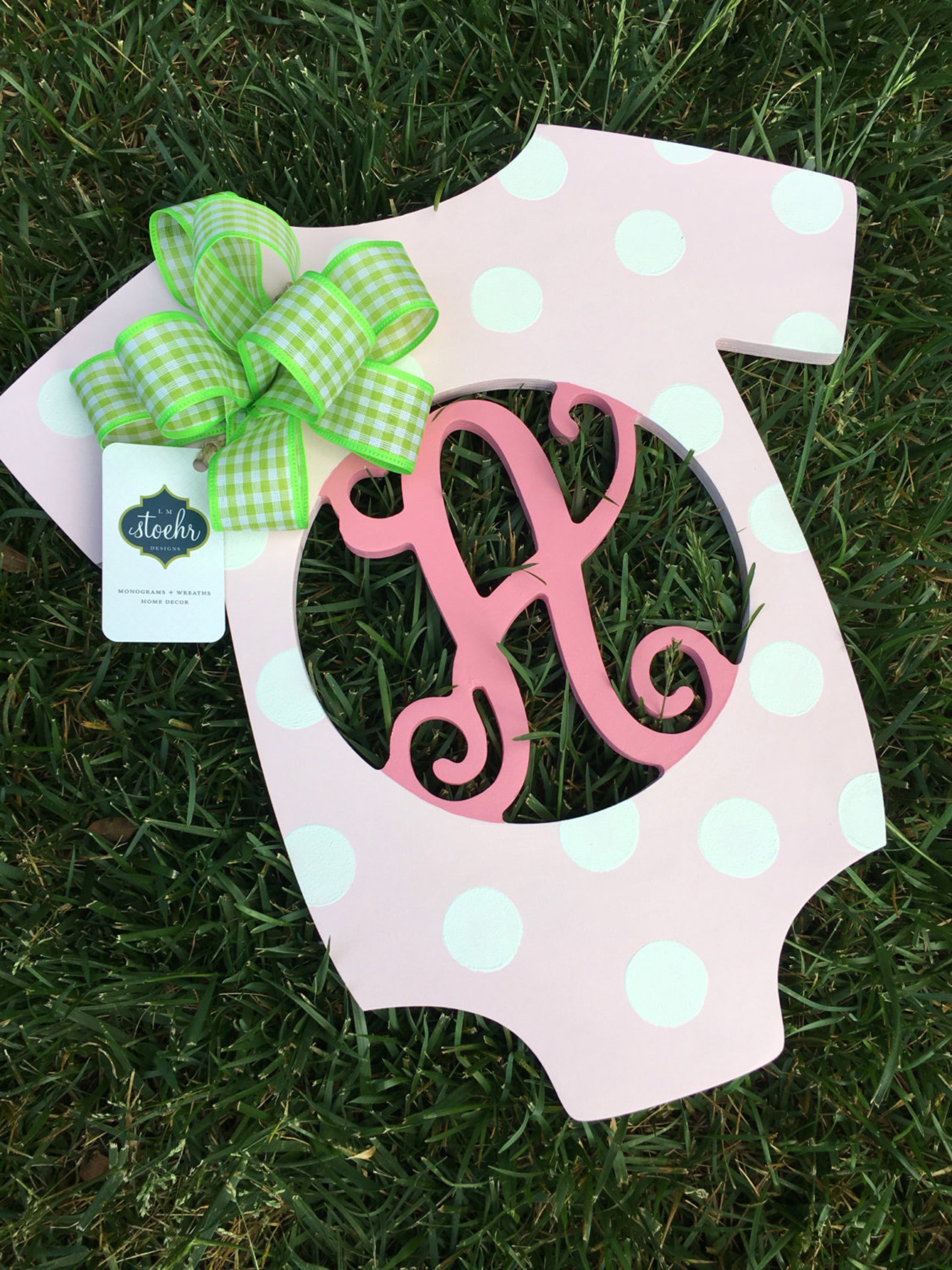 OH BABY Onesie Monogram Hospital Door Hanger Newborn Etsy