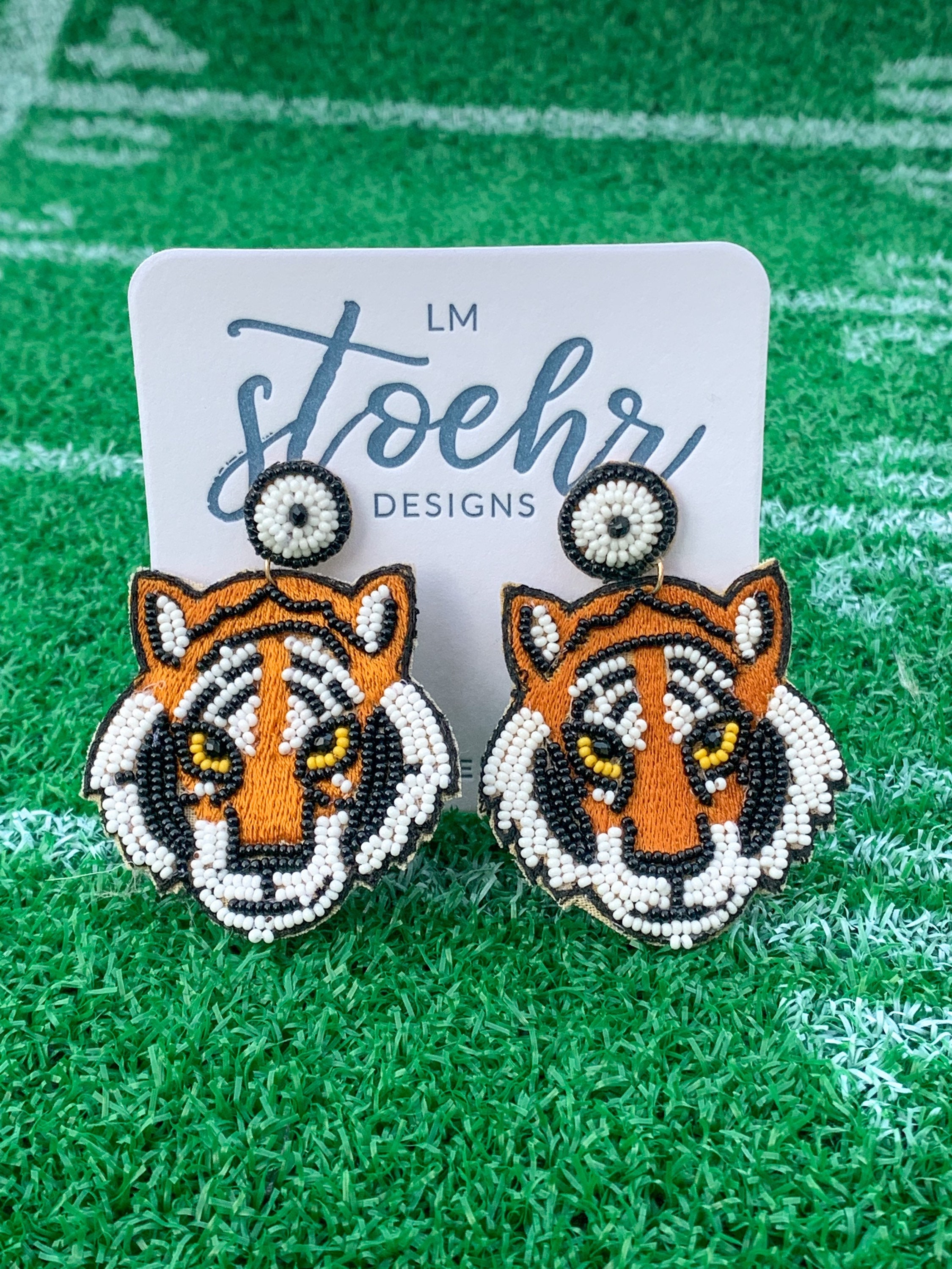 Easy Tiger Beaded Earrings Gameday Outfit Go Tigers Tiger Nation