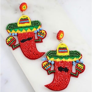 2 Pairs Mexican Earrings For Women - Colorful Fiesta Earrings For Cinco De Mayo & Parties - View #13