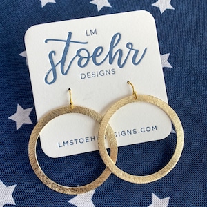 NEW Brushed Gold Hoop Earrings || Brushed Gold || Brushed Silver || French Hook || Summer 2020